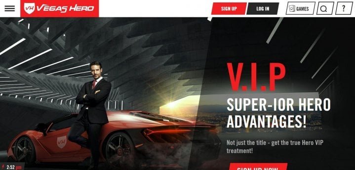 Vegashero login in United Kingdom